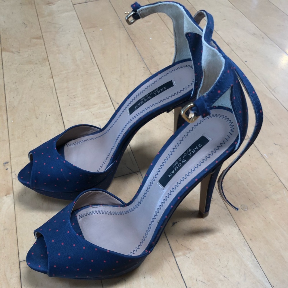Zara polka dot heels